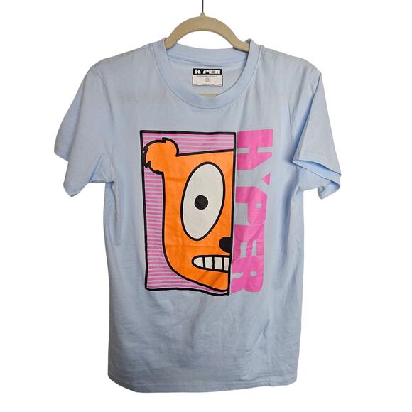 Hyper Tshirt Blue Short Sleeve Crewneck Tee Pullover Women S Graphic Tee - Picture 1 of 7